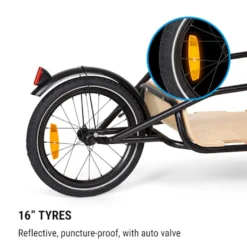 Klarfit Companion Chaser Fahrradanhänger , 16" Luftbereifung , Autoventil , Ladefläche Von 75 X 41 Cm Für Bis Zu 30 Kg Zuladung , Spannstifthalterung Mit Quick Release -Globbervi Verkaufe 43bc8d935876b635997cb50b79cf6c29