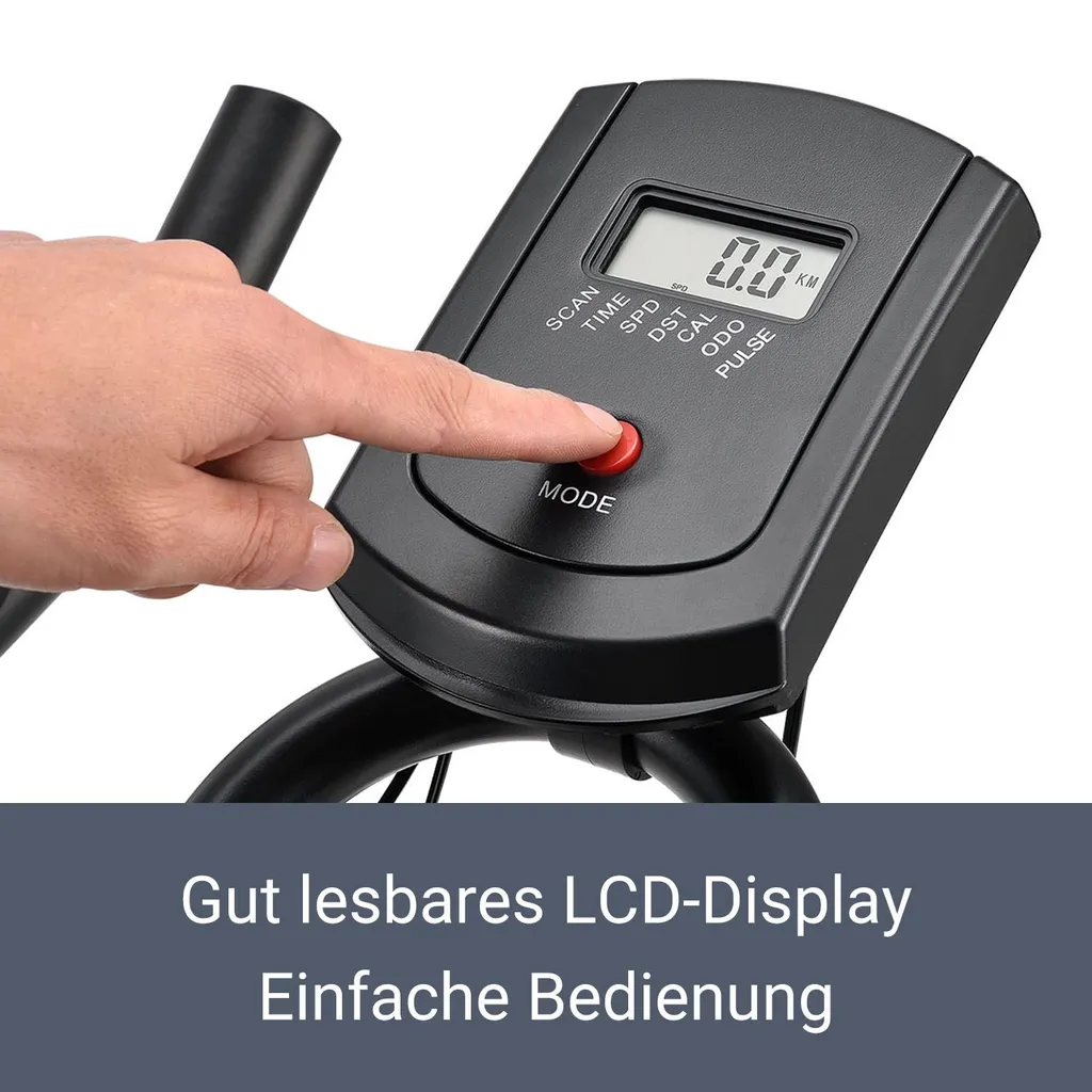 ArtSport Heimtrainer Speedbike RapidPace - Hometrainer Mit Riemenantrieb, 10 Kg Schwungrad, LCD Display & Pulssensoren Fitnessbike Fitness Fahrrad 4 ArtSport Heimtrainer Speedbike RapidPace - Hometrainer Mit Riemenantrieb, 10 Kg Schwungrad, LCD Display & Pulssensoren Fitnessbike Fitness Fahrrad – Bild 4