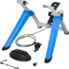 HOMCOM Rollentrainer Fahrradtrainer Heimtrainer Mit 8-Stufen-Widerstand Magnetbremse Für 650C, 700C/26"-29" Stahl Blau 77 X 56 X 47,5 Cm