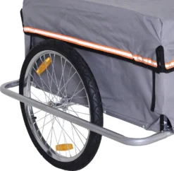 HOMCOM Lasten-Fahrradanhänger Transportanhänger CargoTrailer Fahrrad Faltbar Grau -Globbervi Verkaufe 4532367ec4bc3ff3bf394541ee73c342