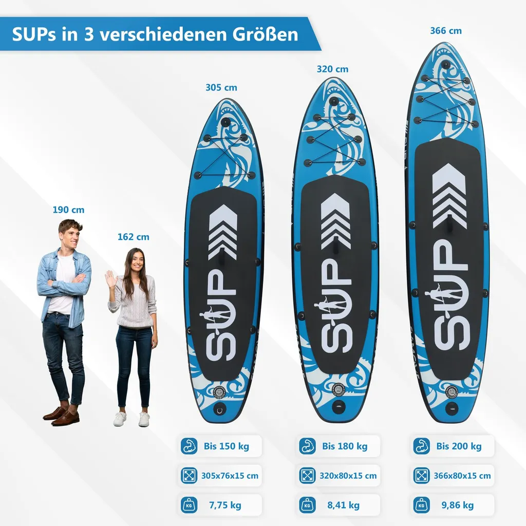 24MOVE® Standup Paddle SUP Board Set BLAU 366, Inkl. Umfangreichem Zubehör, Paddel Und Doppelhubpumpe 6 24MOVE® Standup Paddle SUP Board Set BLAU 366, Inkl. Umfangreichem Zubehör, Paddel Und Doppelhubpumpe – Bild 6