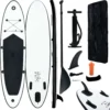 VidaXL Aufblasbares Stand Up Paddle Board Set Schwarz Und Weiß