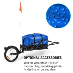 Klarfit Follower Fahrradanhänger Lastenanhänger , Einspurig , Ladefläche: 35,5 X 25,5 X 65 Cm (BxHxT) , 11 Kg , 35 Kg Ladegewicht , Stahlrahmen , 16" Rad , Dynamische Federung , Reflektoren , Sicherheitswimpel , Schwarz -Globbervi Verkaufe 4854b7cc9206f3621e141fe0a5d8a395