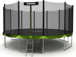 Zipro Jump Pro Gartentrampolin Mit Außen-Fangnetz Schuhnetz & Leiter 16FT 496 Cm