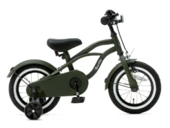 Nogan Harley Kinderfahrrad - Jungenfahrrad - 12 Zoll - Armeegrün