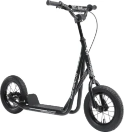 BLUE GORILLAZ Tretroller Kinderroller Ab 6 - 7 Jahre, 12 Zoll Sport Edition, Schwarz