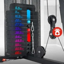 Hop-Sport HS-1044K Kraftstation Für Zuhause - Fitnessstation + 66 Kg Gewichte, Multigym Fitnesscenter Mit Seilzug, Butterfly Und Latzug -Globbervi Verkaufe 4be28ec055cb2982daadf7d4280c2c53