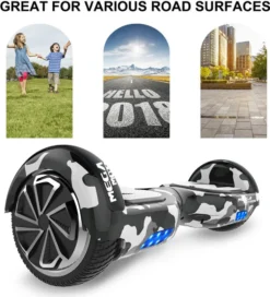 Mega Motion-6.5 Zoll- Hoverboard Mit HoverKart Gokart, Self Balance Scooter Mit Bluetooth- LED Lights Elektroscooter, Skateboard Für Jugendliche Und Kinder -Globbervi Verkaufe 4d0ac8d4cf238df402d673207bc6ce38