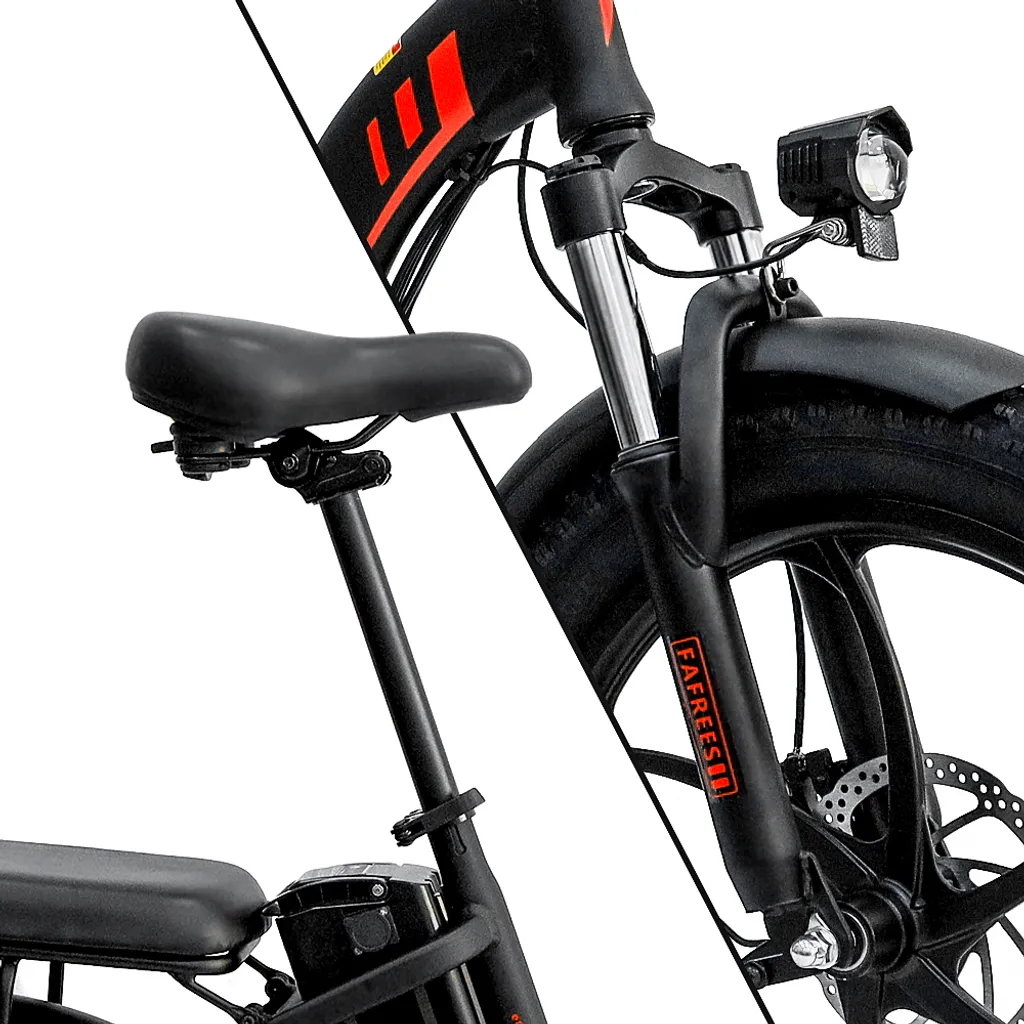 Fafrees F20 20-Zoll-Fettreifen-Elektro-Moutian-Fahrrad, Faltbares Elektrofahrrad,Schnee-E-Bike, 36 V/15 Ah, Lithiumbatterie, 250 W, Laufleistung 90–120 Km-rot 4 Fafrees F20 20-Zoll-Fettreifen-Elektro-Moutian-Fahrrad, Faltbares Elektrofahrrad,Schnee-E-Bike, 36 V/15 Ah, Lithiumbatterie, 250 W, Laufleistung 90–120 Km-rot – Bild 4