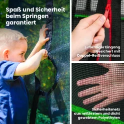 Hop-Sport Trampolin Outdoor Ø 430 Cm – Gartentrampolin Komplettset Mit Stabilen U-Beinen, Innenliegendem Netz, Sprungtuch Und Leiter Sowie Extra-Zubehör Wie: Abdeckplane, Spielbälle Und Bodenhaken -Globbervi Verkaufe 4d439bf8d2f7f082e11454cd6087656e