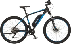 FISCHER E-Bike Pedelec MTB Montis 2.1, Rahmenhöhe 51 Cm, 29 Zoll, Akku 418 Wh, Hinterradmotor, Kettenschaltung, LED Display, Schwarz-blau