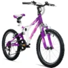 Bergsteiger Montreal 20 Zoll Kinderfahrrad, Geeignet Für 6, 7, 8, 9 Jahre, Shimano 6 Gang-Schaltung, Mountainbike Mit Vollfederung, Jungen-Fahrrad, Mädchen-Fahrrad