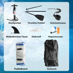 XMTECH 305x75x15cm SUP Board Set Stand Up Paddling Board Aufblasbares Paddelboard Surfboard Inkl. Komplettes Zubehör Bis 115 Kg -Globbervi Verkaufe 4f71bc1ed94b392fb3be93431d39b66b