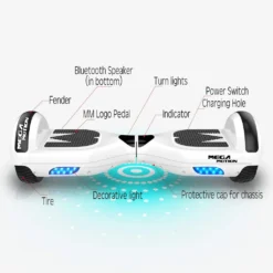 Mega Motion 6,5 Zoll Hoverboard Musik Bluetooth Lautsprecher Weiss，Neues Modell Spielzeug Und Geschenk Für Kinder Elektroscooter Skateboarding Self Balance Scooter -Globbervi Verkaufe 4f7fcfc7548061b7e4df28e1231e8f46