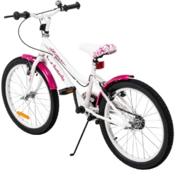 Actionbikes Kinderfahrrad Butterfly 20 Zoll - Kinder Fahrrad - V-Brake Bremsen - Kettenschutz - Fahrradständer - Kinderrad - Jugend Fahrrad - Rad - Bike - Mädchen - Weiß/Pink - 6-9 Jahre -Globbervi Verkaufe 4fc5b744448206560be3e6e8c1a63013