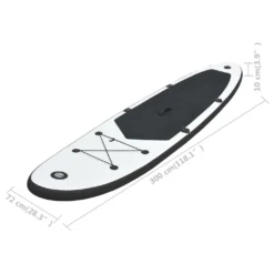 VidaXL Aufblasbares Stand Up Paddle Board Set Schwarz Und Weiß -Globbervi Verkaufe 50b2594abc2ebaba595ba85393cebebb