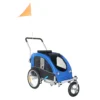 WebaVita 2in1 Hunde-Buggy Und Fahrradanhänger Haustiere Blau Mit Jogger-Funktion Mit Universalkupplung