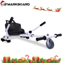 Markboard Hoverkart Kompatibel Mit 6,5, 8.5 Zoll Und 10 Zoll Scooter Weiss, Go-Kart Sitzscooter Sitz Für Hoverboard Sitz Für Elektroscooter Self Balancing Scooter