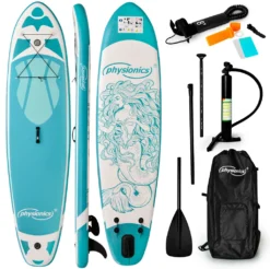 Physionics® SUP Board - 305/320/366 Cm, Aufblasbar, Handpumpe Mit Druckmesser, Rucksack - Paddling Board, Surfboard (320 Cm, Nymph Mintgrün) -Globbervi Verkaufe 51cbb650dbfc8d32009b1f42f733fa08
