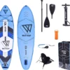 Wattsup SAR 10 Combo 10'0" Aufblasbar Sup Board Stand Up Paddle Komplette Packung 305x81x15 Cm Mit Kajak Sitz Und Doppelpaddel
