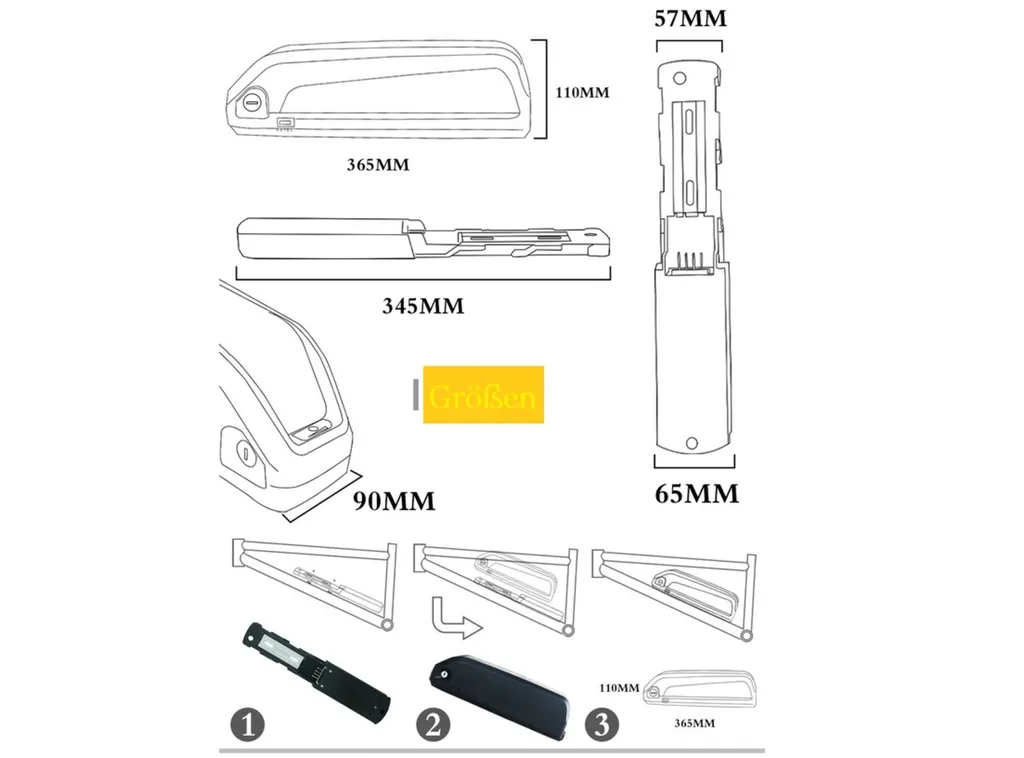 E-Bike Akku 48V 13Ah Lithium-Ionen Hailong Rahmenakku Incl. BMS & Ladegerät 5 E-Bike Akku 48V 13Ah Lithium-Ionen Hailong Rahmenakku Incl. BMS & Ladegerät – Bild 5