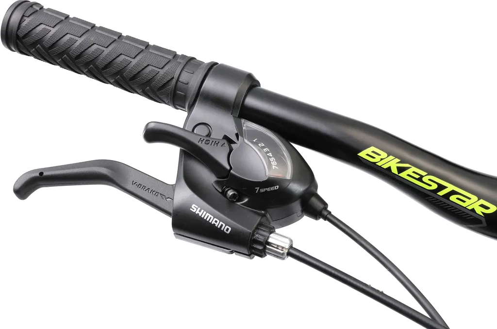 BIKESTAR Vollgefedert Aluminium Mountainbike 27.5 Zoll, 21 Gang Shimano Schaltung Mit Scheibenbremse, 16,5 Zoll Rahmen Fully MTB Erwachsenen- Und Jugendfahrrad, Grün 10 BIKESTAR Vollgefedert Aluminium Mountainbike 27.5 Zoll, 21 Gang Shimano Schaltung Mit Scheibenbremse, 16,5 Zoll Rahmen Fully MTB Erwachsenen- Und Jugendfahrrad, Grün – Bild 10