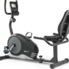 Hop-Sport Root Liege-Ergometer - Liegeheimtrainer Mit Handpulssensoren, 9,5 Kg Schwungmasse, 8 Widerstandsstufen - Sitzergometer Max. Benutzergewicht 120 Kg Silber