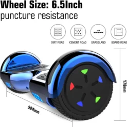 Hoverboard 6.5 Zoll - LED & Bluetooth & Tasche- Für Kinder Und Jugendliche - EU Sicherheitsstandard-Self Balance Scooter Elektroscooter Blau -Globbervi Verkaufe 5693031c7207d21e4087a36205ccf0c6
