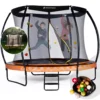 SPORTSTECH HTX500 Trampolin Outdoor Ø 244/305 Cm | Kindertrampoline Garten | Bis 100/120 Kg + Sicherheitsnetz | Outdoor Spielzeug Mit Cooler Sprungmatte & Wassersprinkler | Komplettset Für Draußen - SP_HTX500_8ft_244