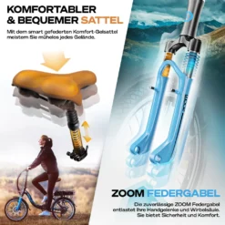 BLUEWHEEL 20" Klappbares E-Bike, Deutsche Qualitätsmarke, Shimano 7 Gang-Schaltung, EU-konform Klapprad Mit App + 250 W Motor + Batterie Abnehmbar, Electric Bike 25 Km/h Bis Zu 150 Km, BXB55 Schwarz 10 Ah Batterie -Globbervi Verkaufe 586453752eceb928194c86c4b59b05dc