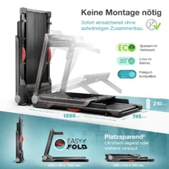 Sportstech FX300 Ultra Slim Laufband – Deutsches Qualitätsunternehmen - Video Events & Multiplayer APP, Riesen Lauffläche 51x122cm & Kein Aufbau, 16 Km/h,USB Ladeport, Pulsgurt Kompatibel -Globbervi Verkaufe 591ba1676abbe3bb7a9e58ebebaf7152