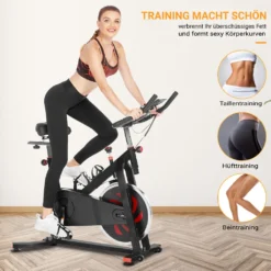 HEKA Heimtrainer Fahrrad, Hometrainer, Indoor Bike Mit Riemenantrieb, LCD-Display, Pulsmesser Und 13kg Schwungrad, Belastbar Bis 200kg, Fahrrad Für Zuhause, Schwarz -Globbervi Verkaufe 5958cce1dbe3d8317b5fb91219875eec