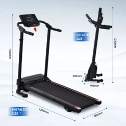 Merax Laufband Klappbar Elektrisch Laufbänder 1,5 PS Leiser Elektromotor 12 Km/h Mit LED Display, 12 Programme Und Pad-/Handyhalter, Max. Benutzergewicht 100kg, Schwarz -Globbervi Verkaufe 59f4bd35189a68da5d4d1a70a6e76563