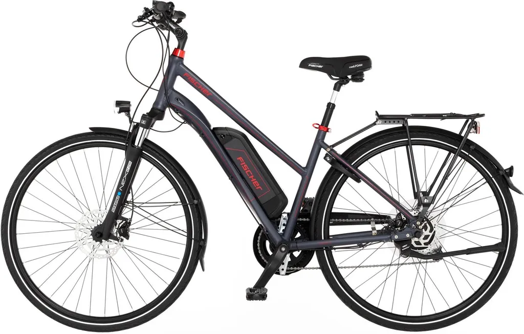 FISCHER E-Bike Pedelec Trekking VIATOR 1.0 Damen, Rahmenhöhe 44 Cm, 28 Zoll, Akku 422 Wh, Hinterradmotor, Kettenschaltung, LED Display, Anthrazit 4 FISCHER E-Bike Pedelec Trekking VIATOR 1.0 Damen, Rahmenhöhe 44 Cm, 28 Zoll, Akku 422 Wh, Hinterradmotor, Kettenschaltung, LED Display, Anthrazit – Bild 4