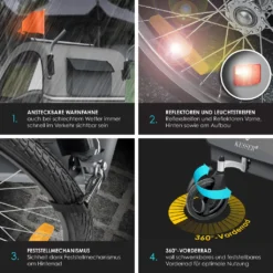 KESSER® Kinderanhänger Fahrradanhänger Sport-RX 2 In 1 Joggerfunktion Kinderfahrradanhänger + 5-Punkt Sicherheitsgurt 360°-Vorderrad Jogger Buggy Fahrrad Anhänger Für 1 Bis 2 Kinder Max. 40kg, Farbe:Hellgrau -Globbervi Verkaufe 5e13fae2be438d6d07bd07766de00920