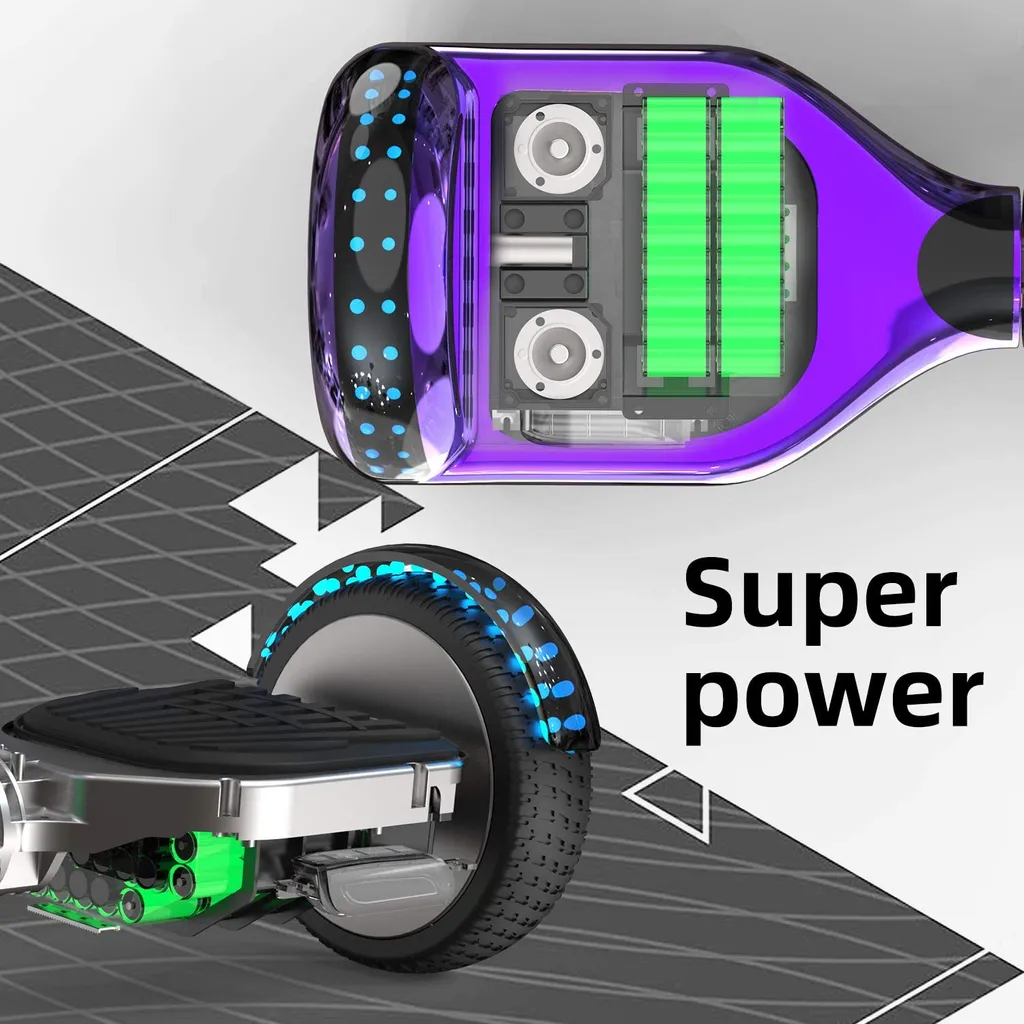 Markboard 6,5 Hoverboard Mit 350W*2 Motorbeleuchtung| RGB LED-Leuchten | Bluetooth-Lautsprecher, Selbstausgleichender Elektroroller Elektroroller Elektro Skateboard 3 Markboard 6,5 Hoverboard Mit 350W*2 Motorbeleuchtung| RGB LED-Leuchten | Bluetooth-Lautsprecher, Selbstausgleichender Elektroroller Elektroroller Elektro Skateboard – Bild 3