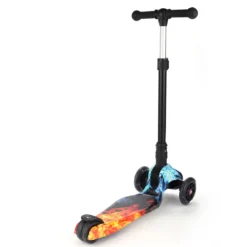 Hikole Kinderroller Faltbar, Scooter Kinder Mit Einstellbarer Lenkerhöhe, 3 LED-Räder Und ABEC 7 Lagern Für Kinder Jungen Mädchen, Bis 50kg -Globbervi Verkaufe 602c7934b4081705bf3acd044bbd4cee