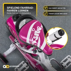 Actionbikes Kinderfahrrad Daisy 12 Zoll - Fahrrad - Kinderrad - Mädchen - Pink - 2 - 5 Jahre - Haltegriff Am Sattel - Antirutschgriffe - Rad - Bike - Reflektoren -Globbervi Verkaufe 607c8cb50b69a942c286da91fc1a1447