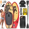 Sportstech 8in1-Stand Up Paddling Board Set + Kajak-Sitz & LED Dry Bag + Lautsprecher, Standup Paddleboard Aufblasbar + Luftpumpe & Fiberglas Paddel, Sommerspaß Stand-up Paddling, WBXs Surfbrett