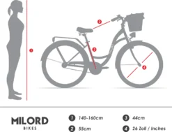 Milord Komfort Fahrrad Mit Weidenkorb Damenfahrrad, 26 Zoll, Braun, 7 Gang Shimano -Globbervi Verkaufe 615fe6ac8855daf2d515736a5517fa83