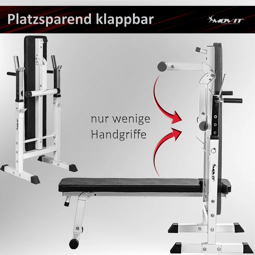 MOVIT Hantelbank Langhantelablage Dip-Station Home-Gym Kraftstation 5 MOVIT Hantelbank Langhantelablage Dip-Station Home-Gym Kraftstation – Bild 5