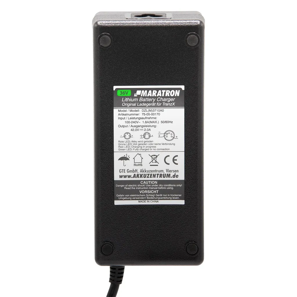 TranzX Ladegerät 36V CH-02 Von MARATRON - 42,0V/2,0A 3 TranzX Ladegerät 36V CH-02 Von MARATRON - 42,0V/2,0A – Bild 3