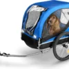 Bicycle Gear Fahrradanhänger Für Haustiere, Hunde-Fahrradanhänger, Klappbar, Max 25 Kg, 75x52x65cm, Blau/ Schwarz