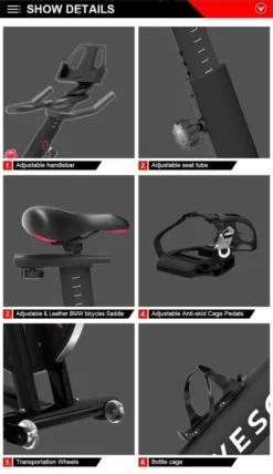 YESOUL S3 Fitnessbikes Fitness Bike Heimtrainer Weiß /white -Globbervi Verkaufe 63858bad599fa3014576bb3f7ada0eb1