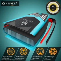 KESSER® Aufblasbare SUP Board Set PRO GTX Mit Premium Hochdruckpumpe Transporttasche Stand Up Paddle Board | Cam Halterung | Surfboard 6 Zoll Dick Komplettes Zubehör 150kg, Farbe:Blau - 320CM 22 KESSER® Aufblasbare SUP Board Set PRO GTX Mit Premium Hochdruckpumpe Transporttasche Stand Up Paddle Board | Cam Halterung | Surfboard 6 Zoll Dick Komplettes Zubehör 150kg, Farbe:Blau - 320CM -Globbervi Verkaufe 642bc18335ae240ab22c67d58ba09d9f