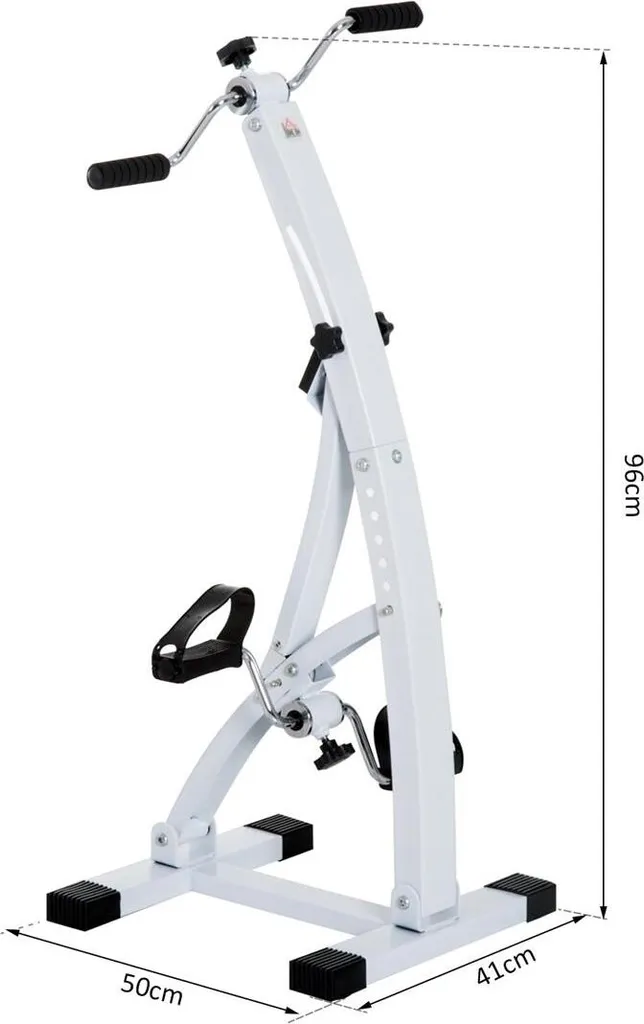 HOMCOM Heimtrainer Bewegungstrainer Pedaltrainer Für Senioren Stahl Weiß 40 X 42,5 X 100 Cm 8 HOMCOM Heimtrainer Bewegungstrainer Pedaltrainer Für Senioren Stahl Weiß 40 X 42,5 X 100 Cm – Bild 8