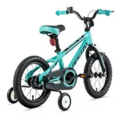 14 Zoll Aluminium Kinderfahrrad Arezzo Bubu Türkis Rücktrittbremse Stützräder
