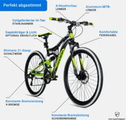 Bergsteiger Kodiak 24 Zoll Kinderfahrrad, Geeignet Für 8, 9, 10, 11 Jahre, Scheibenbremse, Shimano 21 Gang-Schaltung, Mountainbike Mit Vollfederung, Jungen-Fahrrad 11 Bergsteiger Kodiak 24 Zoll Kinderfahrrad, Geeignet Für 8, 9, 10, 11 Jahre, Scheibenbremse, Shimano 21 Gang-Schaltung, Mountainbike Mit Vollfederung, Jungen-Fahrrad -Globbervi Verkaufe 668bc245c1e059e2dafdf33aa21c2a8d