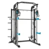 CAPITAL SPORTS Amazor M MasterSmith Machine + Kabelzug , Power Rack , Safety Spotter: Max. 500 Kg , J-Cups: Max. 350 Kg , Klimmzugstange: Max. 150 Kg , Pulverbeschichteter Stahl , Hauptträger: 60 X 60 X 2 Mm (BxTxØ) , 2 X Dumbbell Bar Aufnahme , 8 X Aufnahme Für Plates Ø 50 Mm / Je Max. 150 Kg , 22/26 Höhenpositionen , Schwarz / Blau