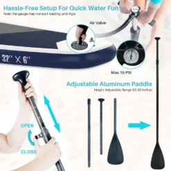 Stand Up Paddling Board Aufblasbar - Dskeuzeew SUP Paddle Board Set Tragfähigkeit 150KG, 320 X 80 X 15 Cm, Blau 8 Stand Up Paddling Board Aufblasbar - Dskeuzeew SUP Paddle Board Set Tragfähigkeit 150KG, 320 X 80 X 15 Cm, Blau -Globbervi Verkaufe 6a94d67edb4fac3e37242d5df8302b6c